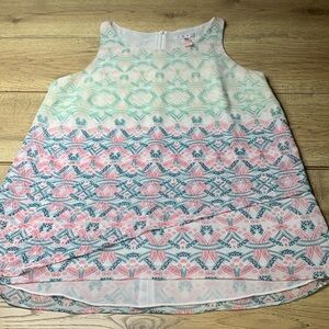 Cabi Tiered Sheer Sleeveless Tunic Size Medium